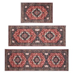 Kitchen Rug Set 3Pcs, Boho Rug Sets Non Slip Washable for Floor Thick Farmhou…