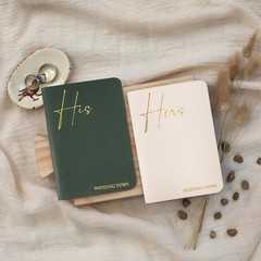 2 Pcs Wedding Vow Books His and HersWedding Vows Journal Wedding Day Offician…