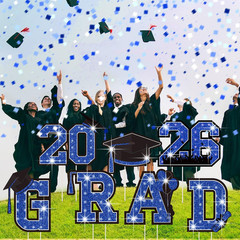7 Pcs 2026 Graduation Decorations Yard Signs Congrats Grad Lawn Decor Class of 2