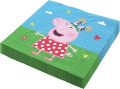 Peppa Pigg paper napkins multicolored 20 pcs 12.9×12.9 in 3 ply