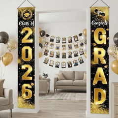 2026 Graduation Decorations Door Porch Banner, Graduation Party Decorations, Con