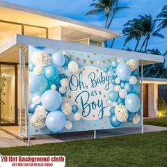 2D flat Banner, 1pc, Baby Shower Party Background Decoration Background Photo ☋
