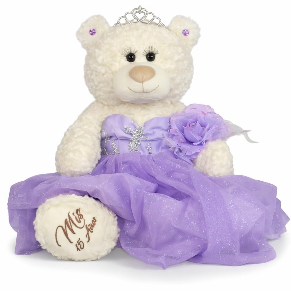 Large 20” Quinceañera Teddy Bear Centerpiece – Elegant Dress, Oversized Keeps…