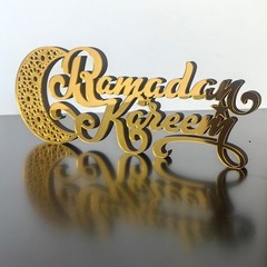 Ramadan Mubarak Acrylic Ornament Eid Mubarak Ramadan Kareem Decoration JQ