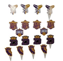 LA Lakers Birthday Party Decorations Set Featuring Kobe&LeBron50PCS,TTG&SPTS.