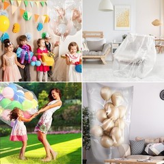 6 Pack 98 x 59 Inches Large Balloon Storage Bags for Transport, Reusable Extr…