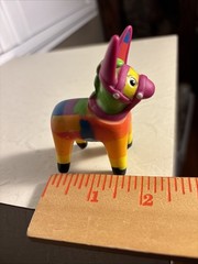 Vintage Miniature Donkey Piñata Multi color Plastic Dollhouse China