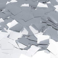 1″ Square Confetti – Metallic Silver – 10oz Bulk – Premium Large Shiny Foil C…