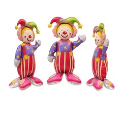 circus decorations 2Pack 4D Standing 47.6 Inch Huge Smiling Circus Clown alum…