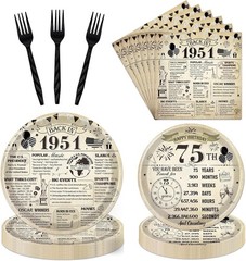 75th Birthday Decorations for men women, Vintage 96PCS Back in Vintage 75th