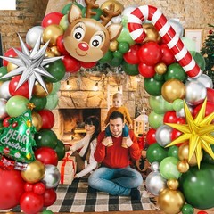 Christmas Balloon Garland Arch Kit 138Pcs Red Green Gold Silver Balloon Arch …