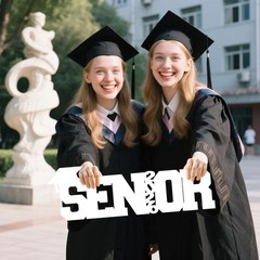 Large Senior 2026 Sign Graduation Decorations Class of 2026 Photo Booth Props…