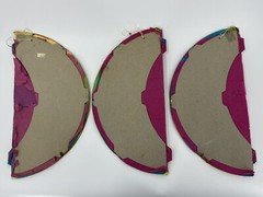 Vintage Multicolor Honeycomb Tissue Paper Ball Decor Lot of 3 14” Diameter