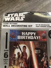 Star Wars The Force Awakens WALL POSTER Decoration Kit Scene Setter Birthday