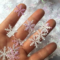 1200Pcs Snowflakes Confetti Decorations for Christmas, White and Blue,white