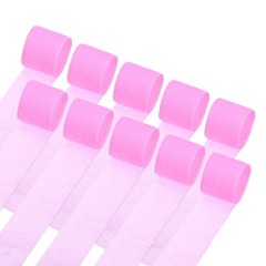 Crepe Paper Streamers 10 Rolls 328ft for Decoration, Pink(1.4 in x 32.8 Ft/Roll)