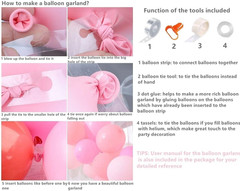 White and Silver Balloons Garland Arch Kit 5″10 Inch 12″ White Silver Metallic C