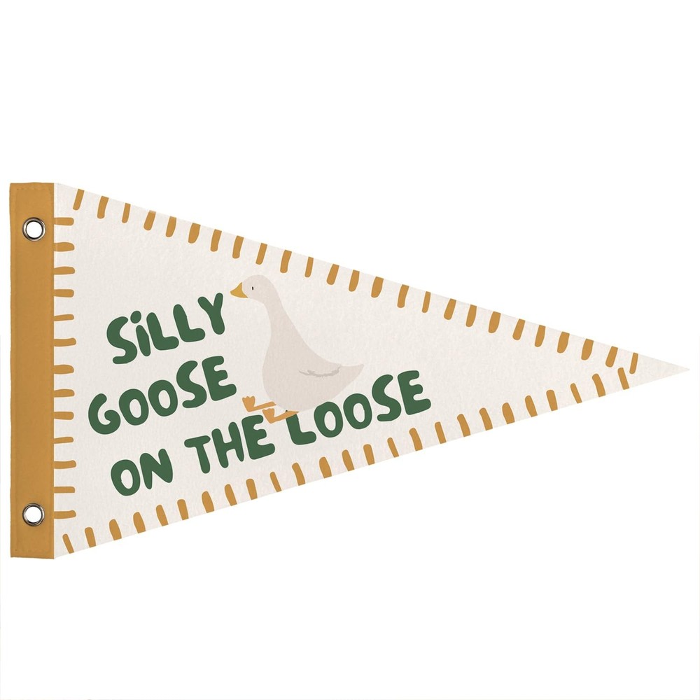 Silly Goose On the Loose Felt Pennant Playroom Banner Wall Art Decor for Room…
