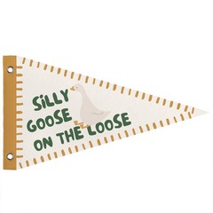 Silly Goose On the Loose Felt Pennant Playroom Banner Wall Art Decor for Room…