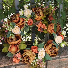 Peony Berry Wreath for Front For Door Summer Spring Autumn Decorative Piece