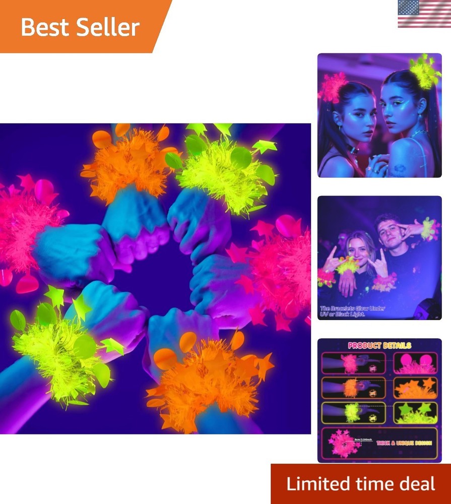 Mega-L 12 Pcs Glow in The Dark Party Bracelet, Glow in The Dark Party Supplie…