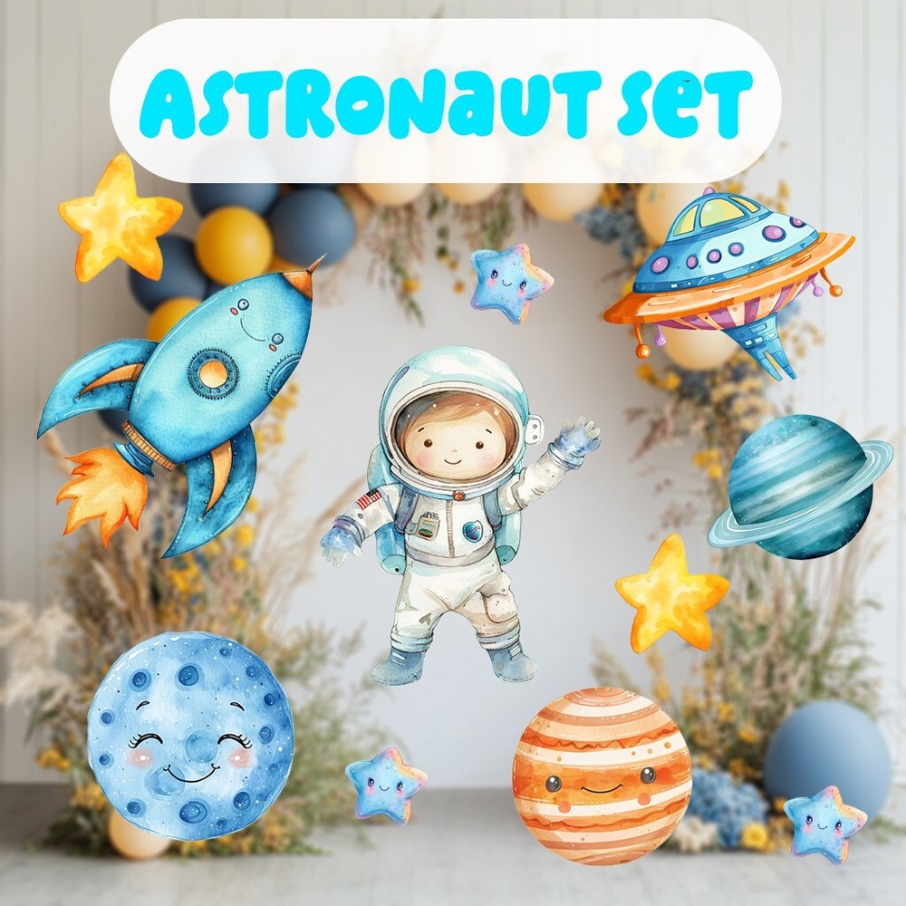 Astronaut Props Space Party Boy Astronaut Cutouts Birthday Baby Shower
