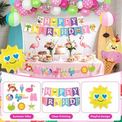 Summer Pool Beach Party Decorations, Splash Bash Party Supplies Tropical Summ…