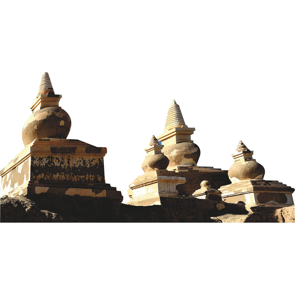 H13639 Khara Khoto Black City Mongolia China Ruins Cardboard Cutout Standee Stan