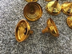 12 Pack Mini Desk Flag Stands, Golden