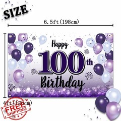LASKYER 100th Birthday Balloons Purple