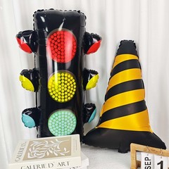 2PCS Traffic Light Balloon Red Green Lights Foil Balloon For Kids Race Car Th…