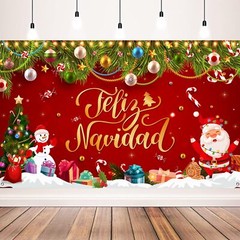 Feliz Navidad Christmas Decorations Feliz Navidad Banner for Holiday Christma