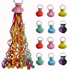 12Pack Hand throw Streamer Poppers 6 Color Mix No Mess Confetti Poppers，Party…