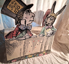 Truly Alice Mad Hatter Tea Party Table Centerpiece Box with Alice, Mad Hatter +