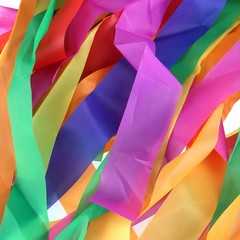 ORZIZRO Rainbow Dance Ribbons, 12PCS Rhythm Ribbon Small, Multi-colored