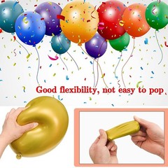 68Pcs Black White Gold Balloons with 12 Inch Black Gold Confetti Balloons for…