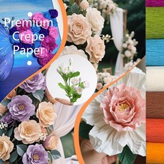 Crepe Paper Roll 17 Inch x 8.2 Ft 2 Rolls Heavy Papel Crepe DIY Craft Brown