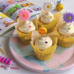 4Pcs/Set Daisy Birthday Candles, Cute Sunflowers Purple,White,Yellow