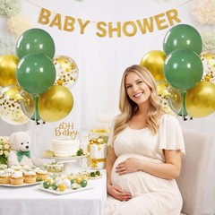 4 Set Green and Gold Balloon Centerpieces for Table Prom, Balloon Stand Cente…