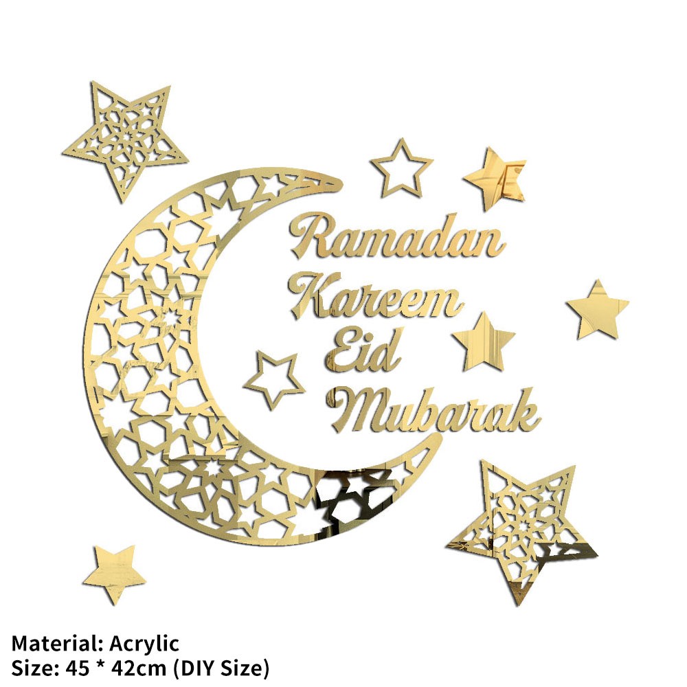 Eid Mubarak Wall Stickers Ramadan Decoration For Home Islamic Muslim Decor JQ