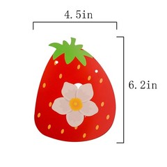 MEETINGU Strawberry Happy Birthday Banner, Themed Red