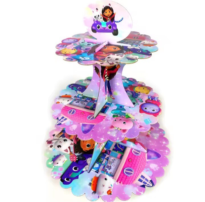 Gabby’s Dollhouse cupcake stand display