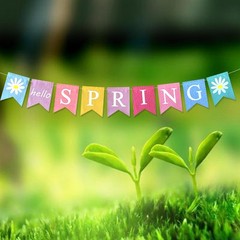 DONCIDAY Hello Spring Banner,Pre-assembled 6 inches x 8 inches, Banner