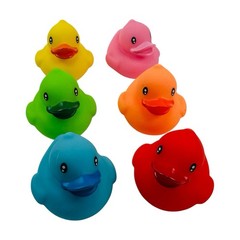 New 12 Lot Color Changing Rubber Ducks Party Celebration 2×2″ Red Green Blue Yel