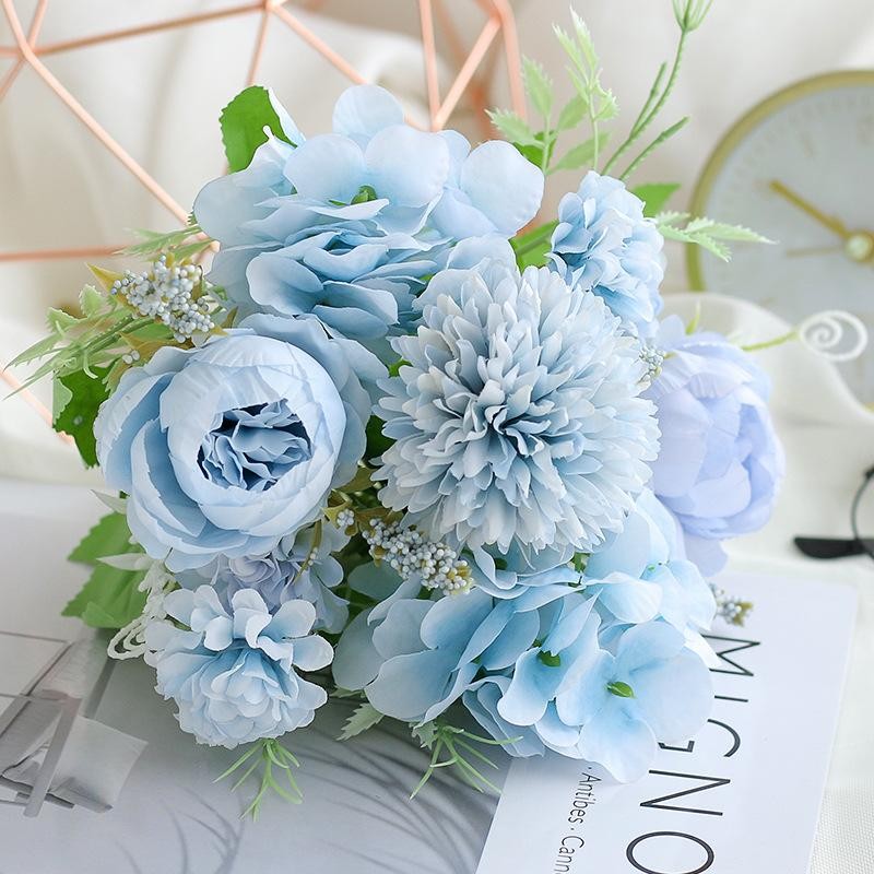 1PC Artificial Flowers Wedding Home Bedroom Decoration Bridal Bouquet Silk Rose