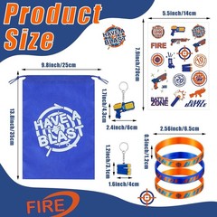 Dart Battle Party Supplies Astros Bag Wristbands Keychains Tattoos for Birthd…
