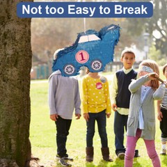 Blue Car Pinata Mexican Pinatas with Hanging Loop for Kids Birthday Party Decor