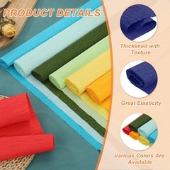 Dark Blue Crepe Paper Roll 2 Pack 7.9ft x 20 Inch for Party Streamers