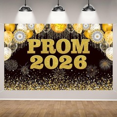Class of 2026 Prom Backdrop Congrats Graduation Photo Background Party Decor