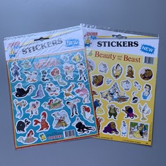Disney Vintage Stickers 1994 New Sealed Little Mermaid, Beauty & The Beast